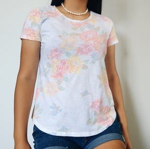 3/$20 White Floral Tee